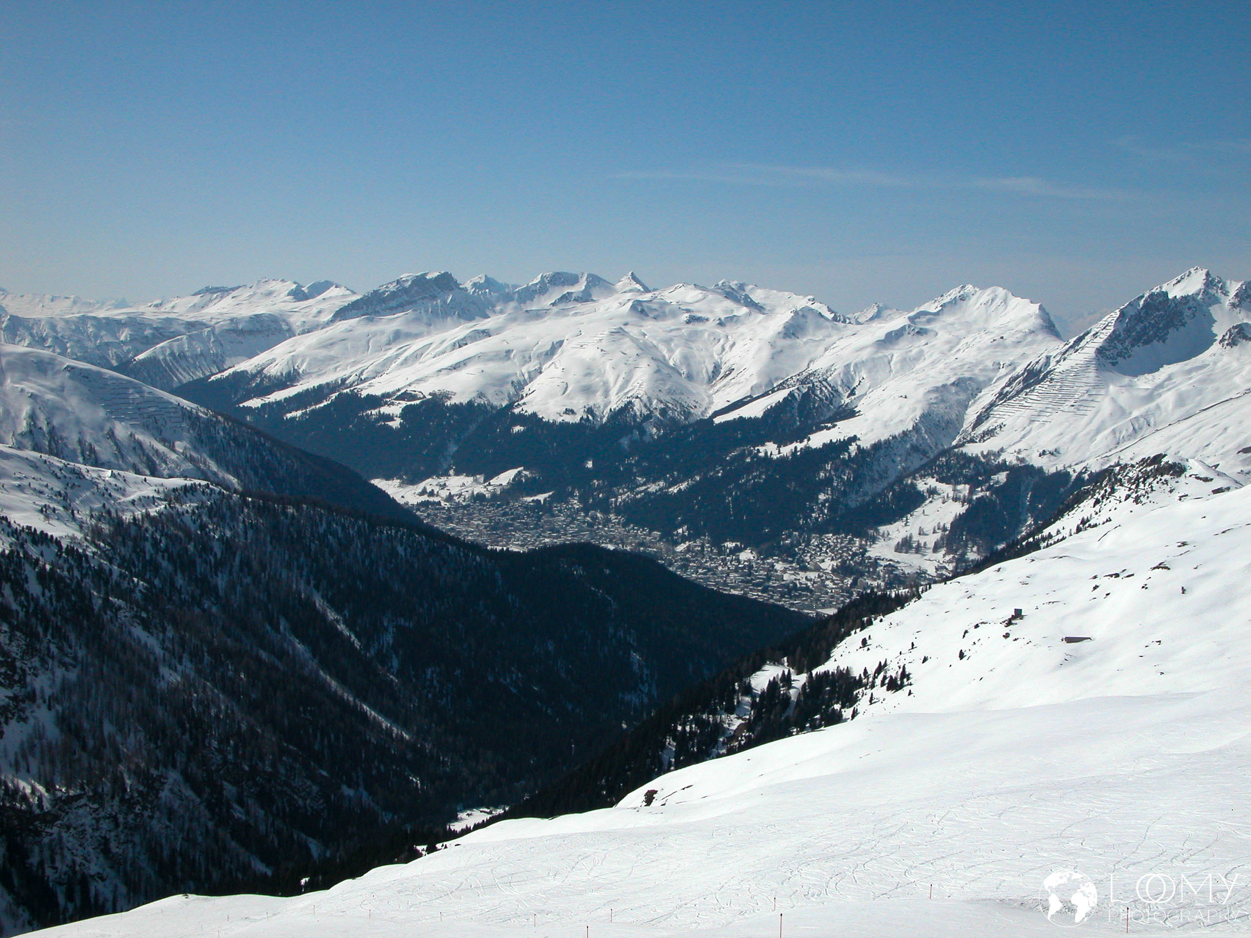 Blick auf Davos