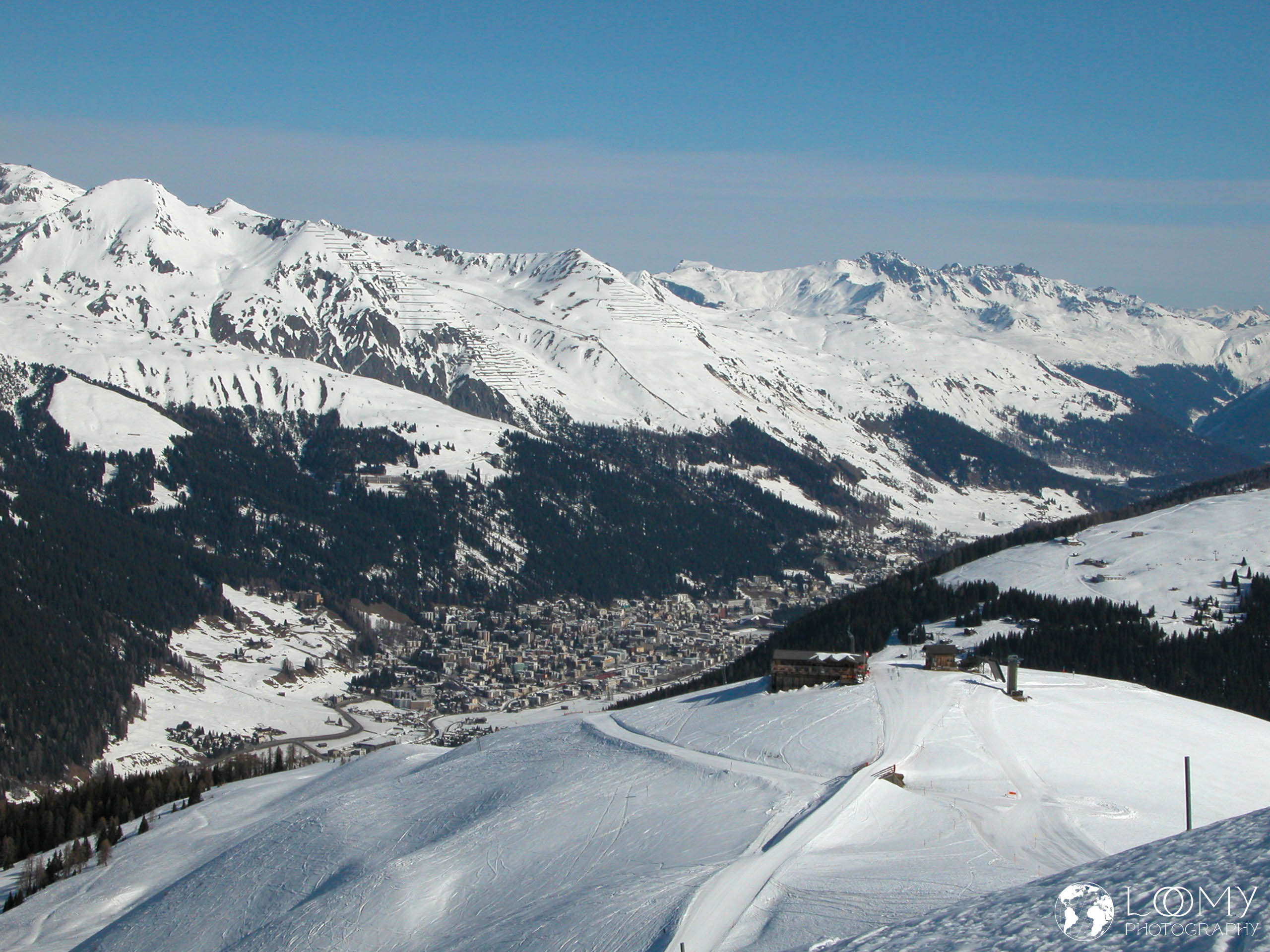 Blick auf Davos