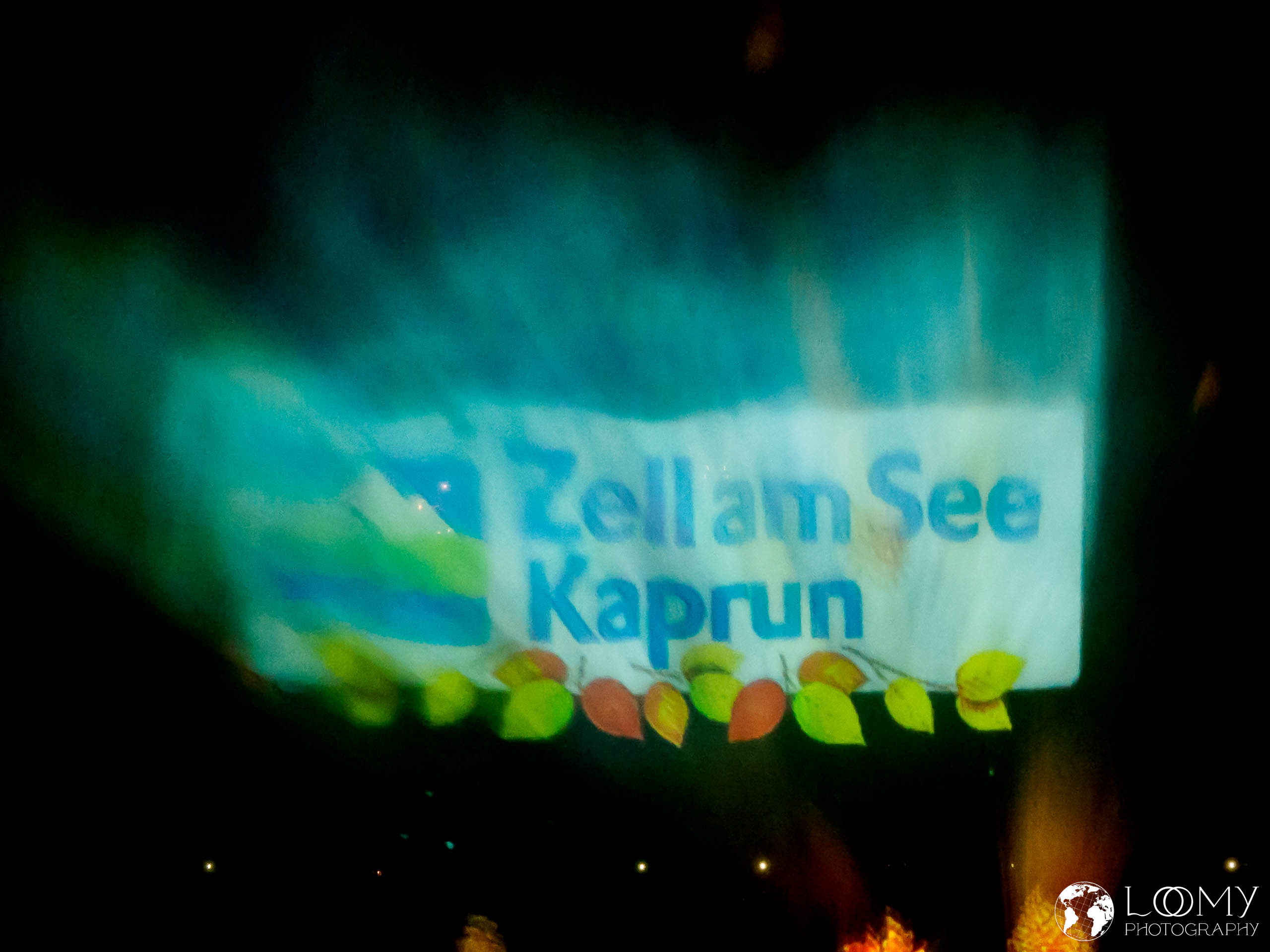 Auf Wasser projeziert