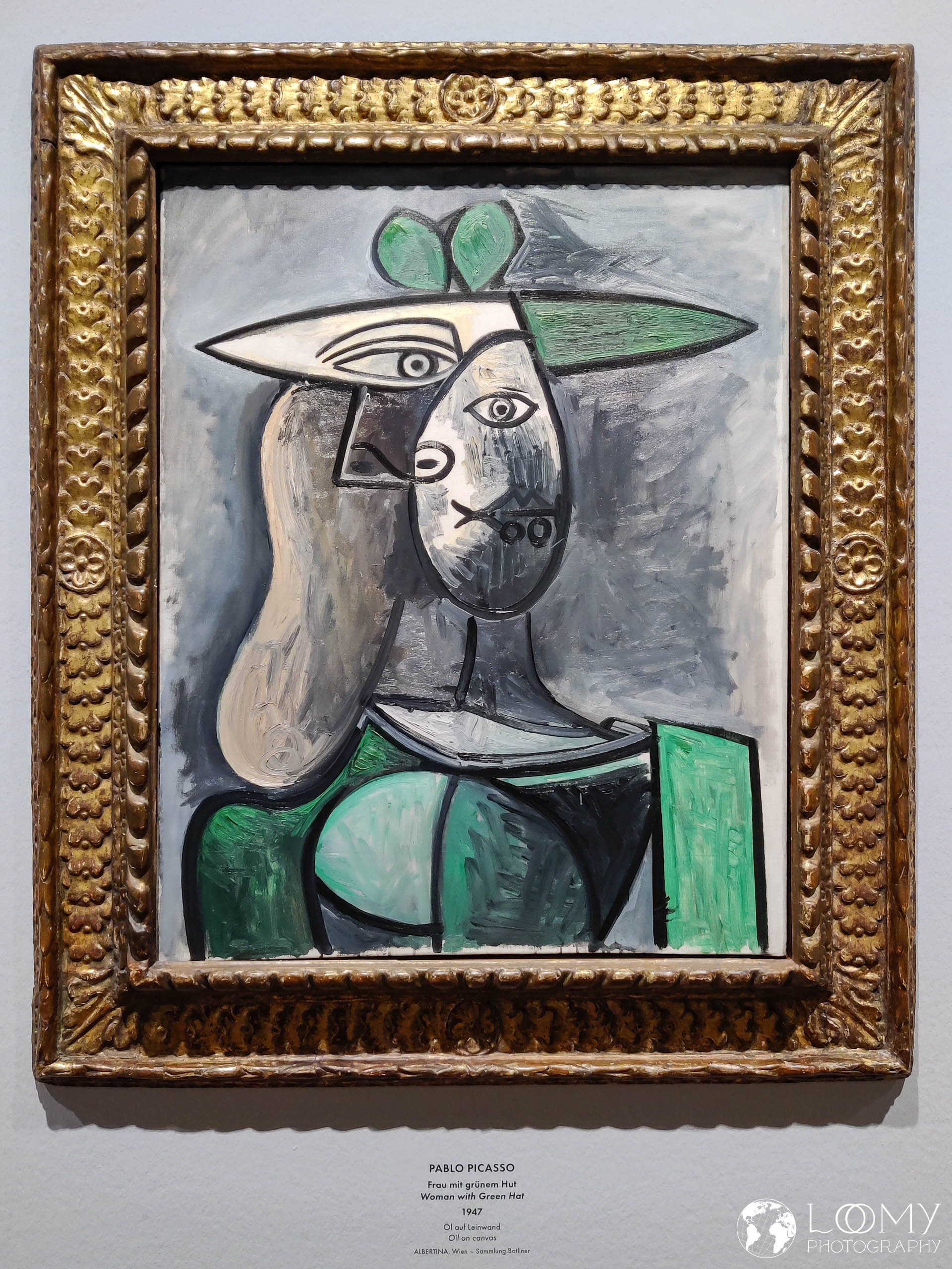 Frau mit grünem Hut, 1947