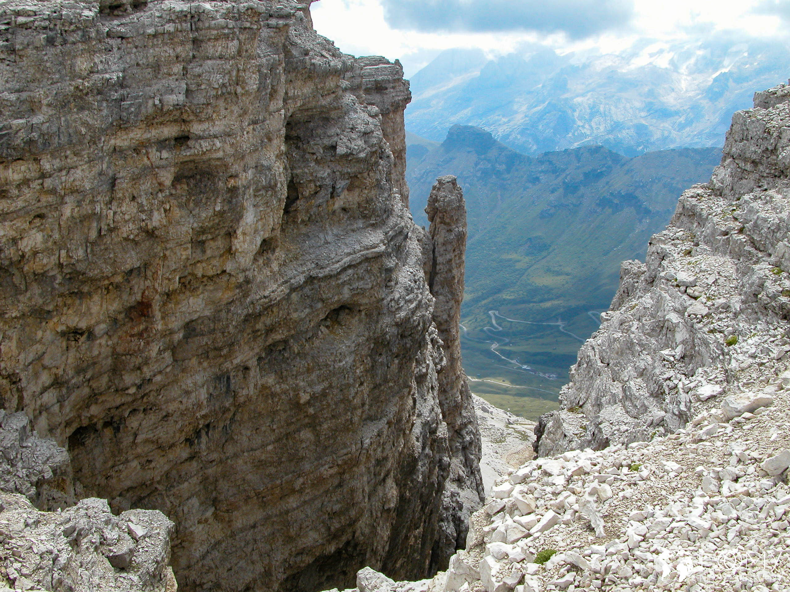 Blick hinunter zum Prodoj Joch