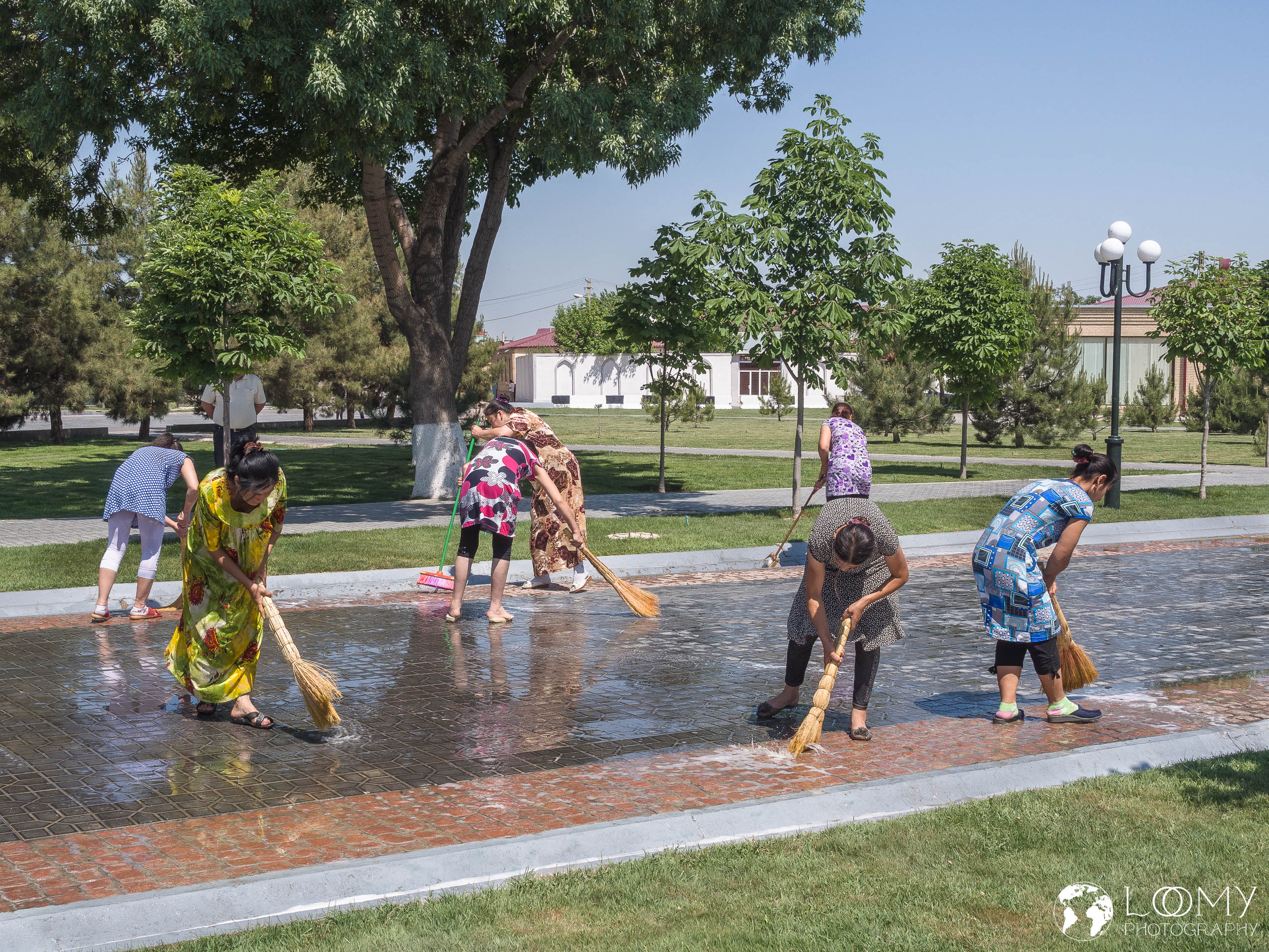 Strassenreinigung für den Präsidentenbesuch