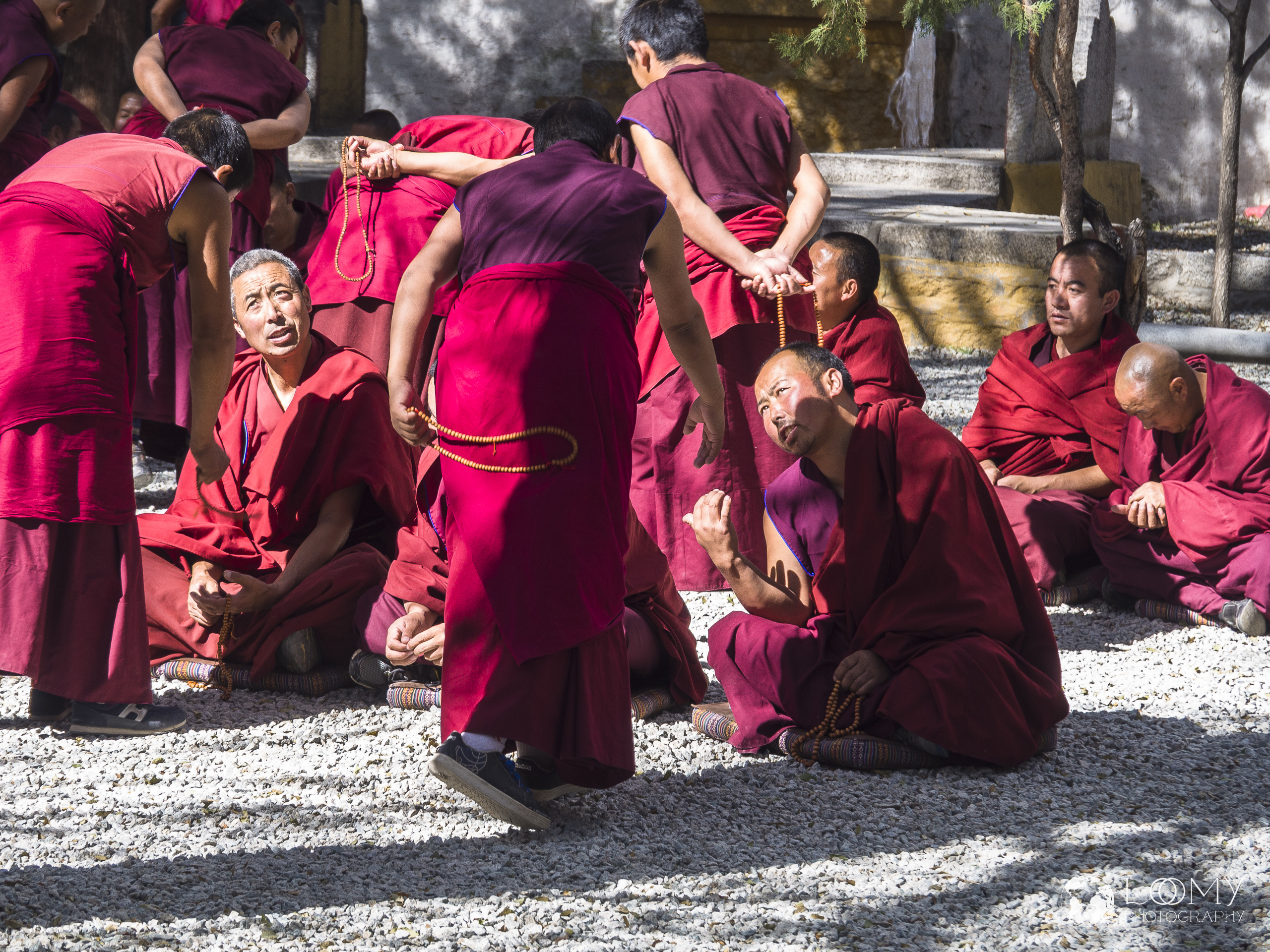 Debattierende Mönche